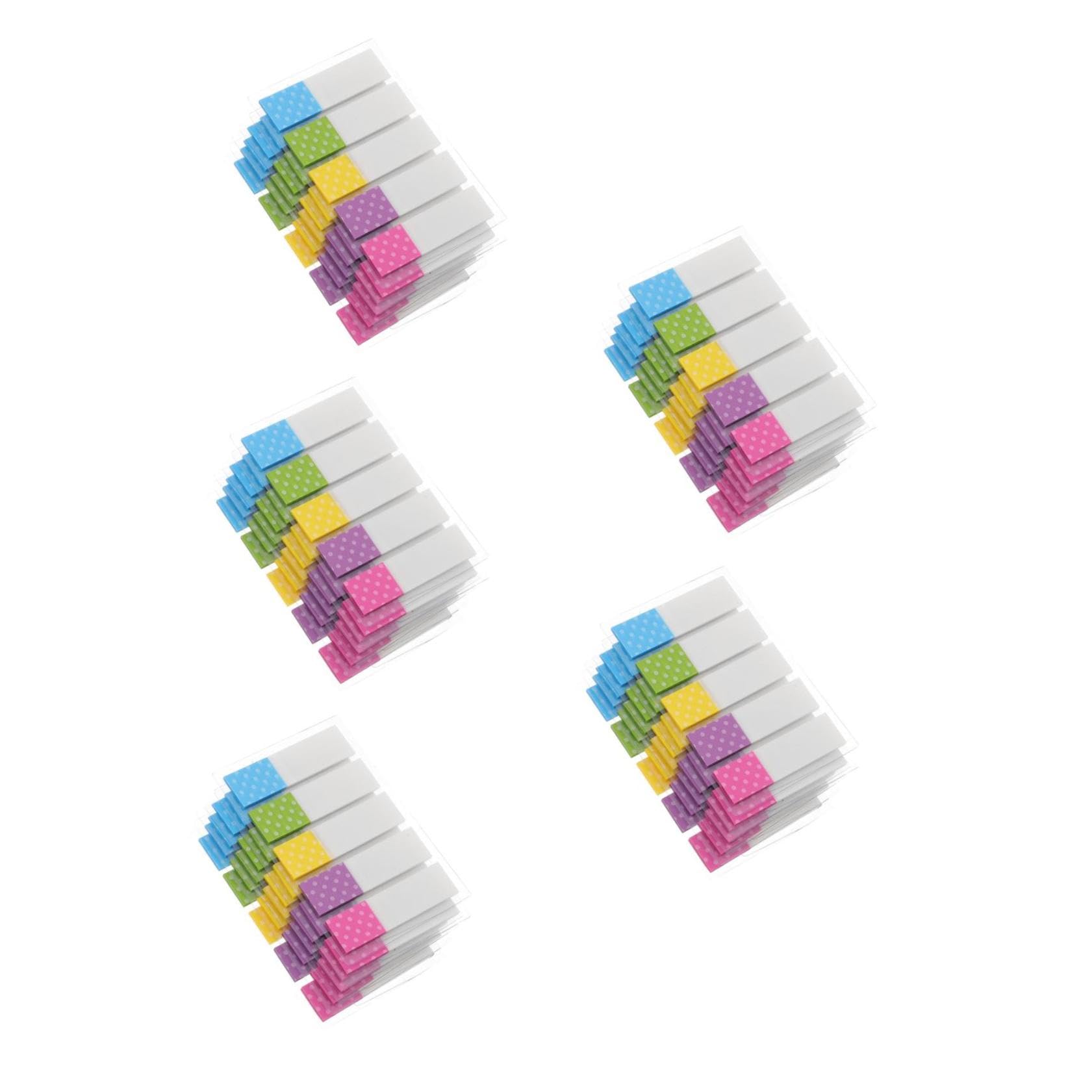 Angoily 5 Series Etiquetas Adhesivas Páginas Coloridas Marcadores Estudiantes Notas Adhesivas De Pet Transparente Herramienta De Clasificación Y Organización 6 Paquetes X 5