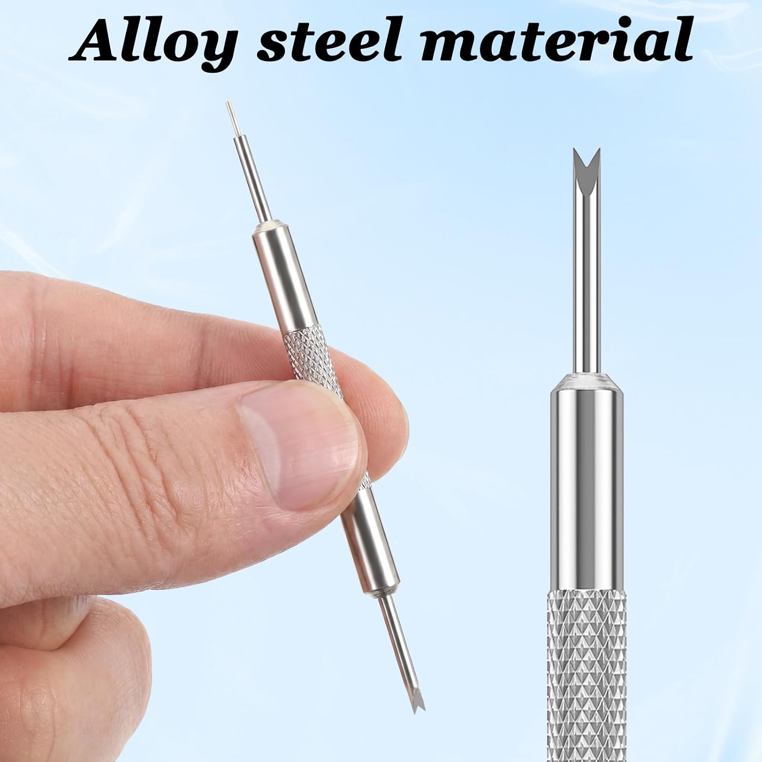 Mabor 3 Pack Stainless Steel Spring Bar Tool Double-Ended Watch Band Removal Link Kit Pin Resizing Repair Fix Sizing Adjustment Remover Accessories for Wristwatch Strap Replacement 3.03 Inch