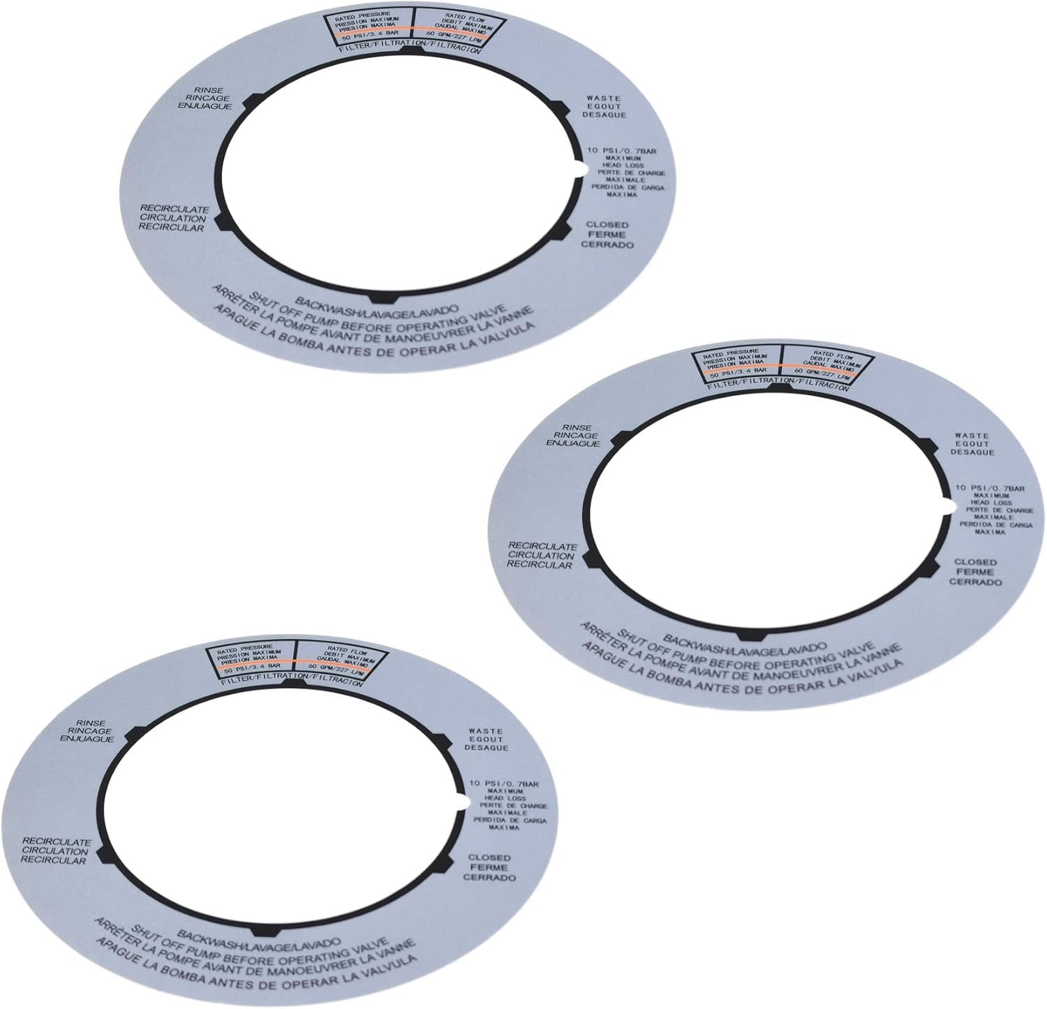 WFCYQ (3 Pack SPX0710G Label Plate Sticker Replacement for