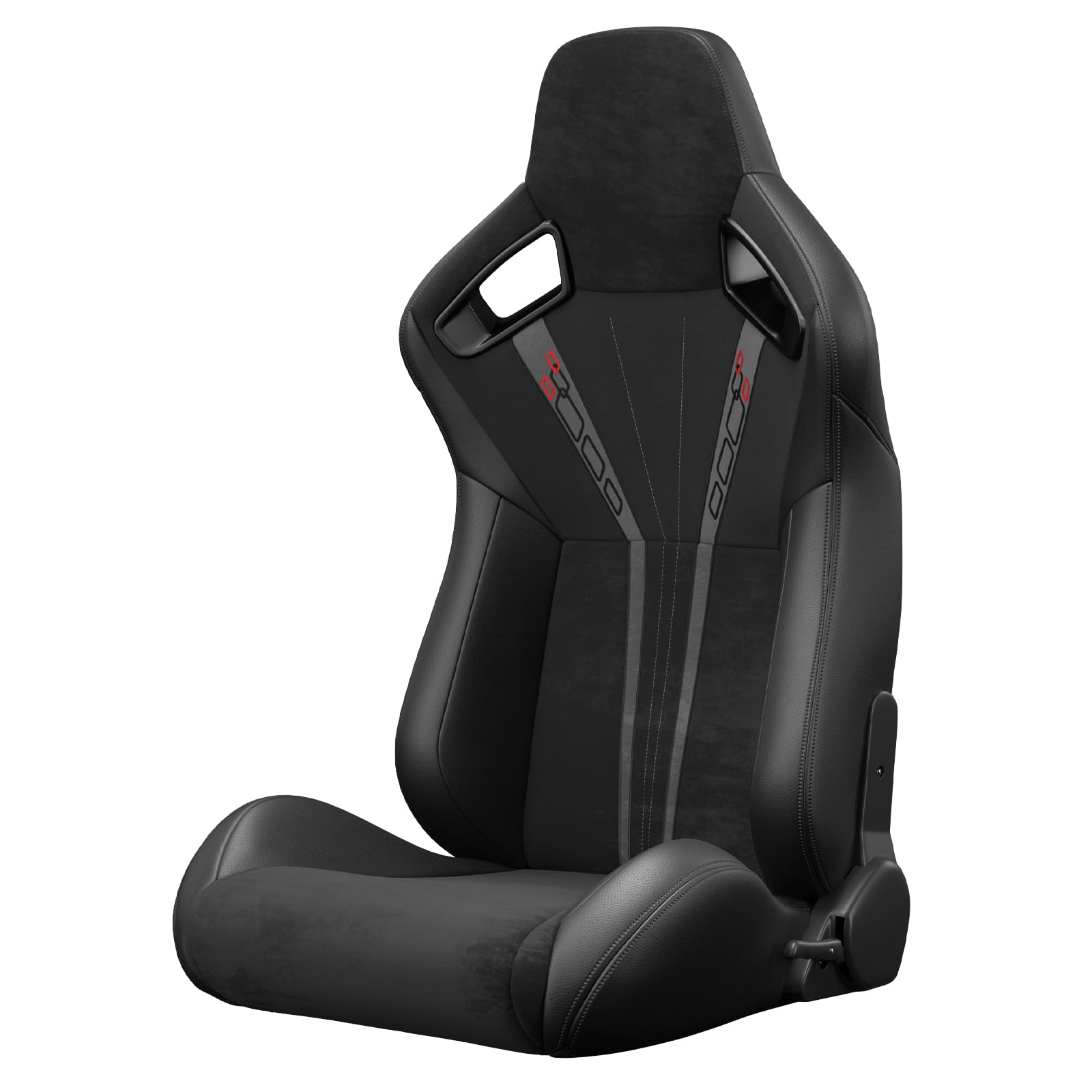 Generisch Asiento universal de carreras de PVC, piel de carbono, ajustable a la izquierda