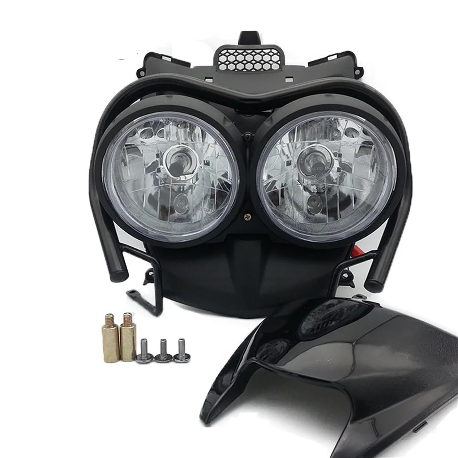 Reflektory motocyklowe Pasuje do reflektora Zuma BWS 125 YW125 reflektor przedni reflektor reflektor górna pokrywa zestaw osłon czarny Motocykl Head Light(Plastic one set)