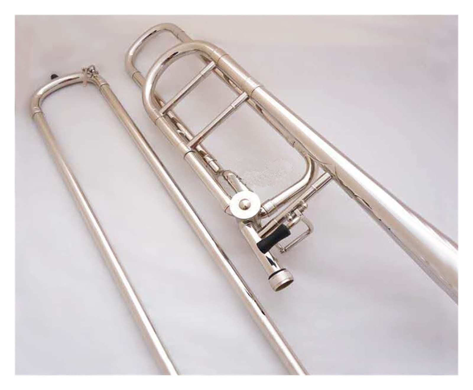 TSTS BB/F Tune Tenor Trombone Instrumento Musical Niquelado con Boquilla Trombón Principiante