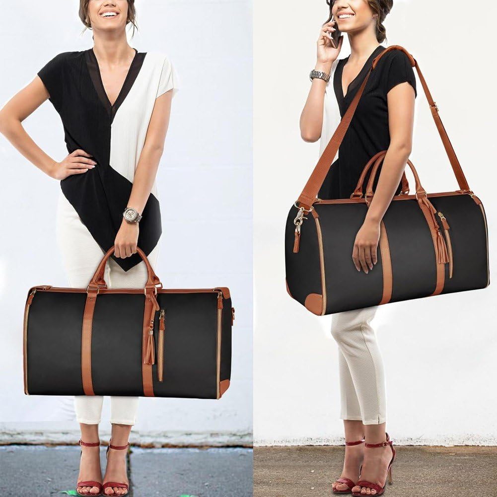 Umwandelbarer Handgepäck-kleidersack, Leder-kleidersäcke Für Reisen, 2-in-1-hängekoffer, Anzugstasche, Damen-reisetaschen