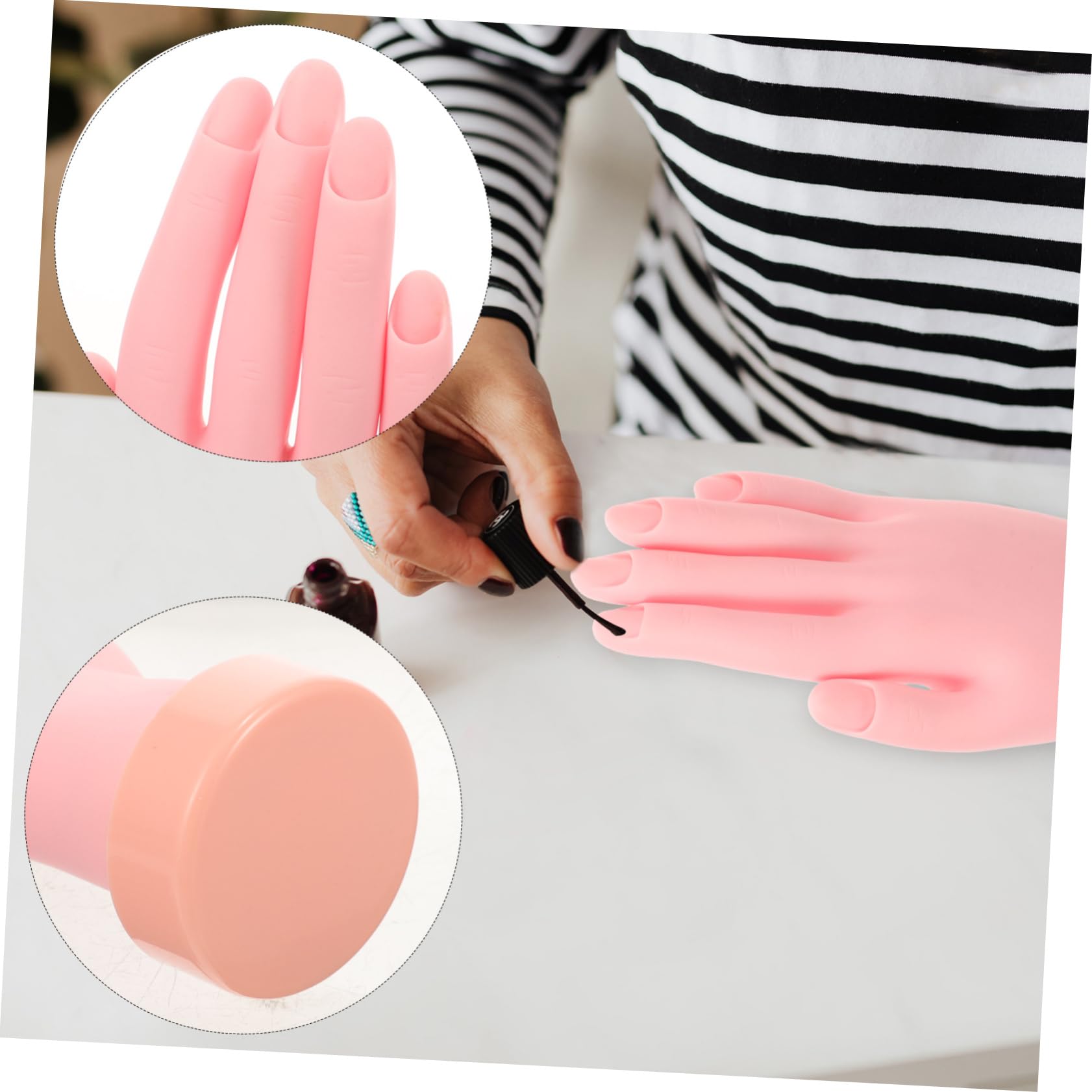 FRCOLOR 4 Uds Modelo De Mano De Entrenamiento De Manicura Práctica De Uñas Mano Falsa Mano De Práctica De Uñas Simulada Mano Artificial Para Práctica De Uñas Mano De Práctica De Uñas