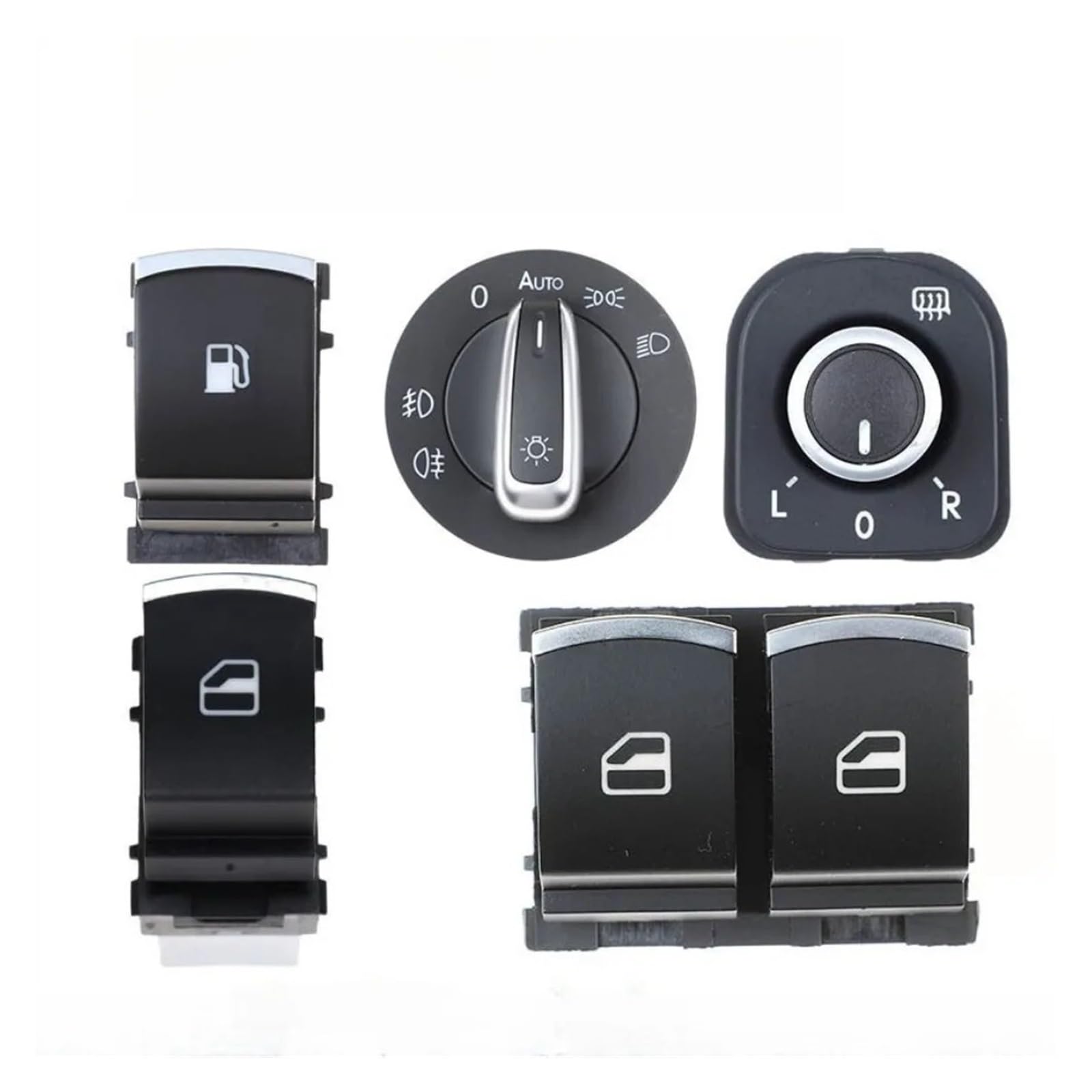 5x 5ND959855 5K3959857 5ND959565B 1KD959833 5ND941431B Faro Interruttore Power Window Master Per VW Per Golf MK5 MK6 Per Passat B6 Pulsante Commutazione Specchietto Retrovisore