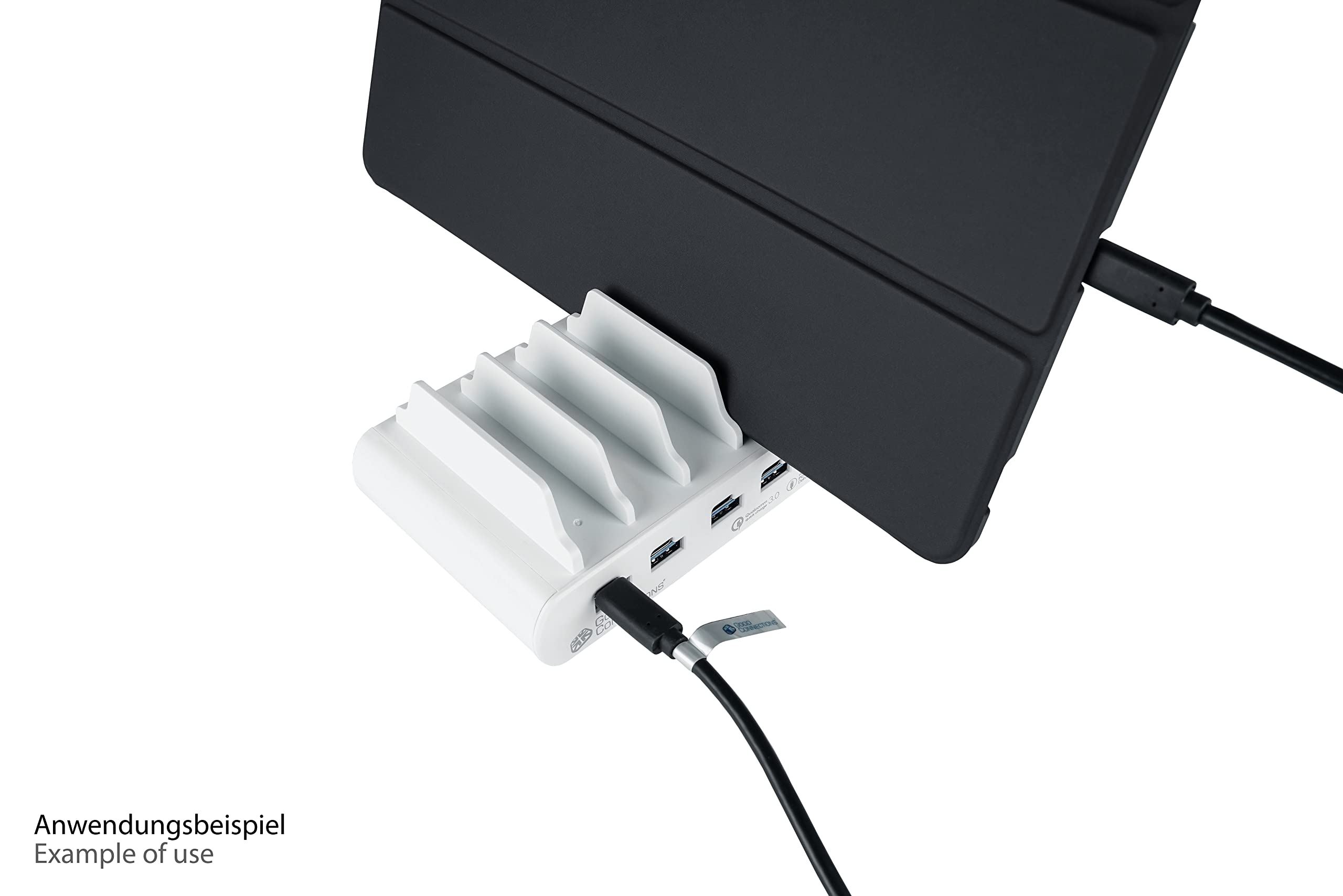 Good Connections Stacja szybkiego ładowania USB 110 W - 10 portów - 5X USB-C maks. 100 W i 5 x USB-A maks. 70 W, łącznie maks. 110 W - PD 3.0, QC 3.0 - do smartfonów, notebooków, tabletów i wielu