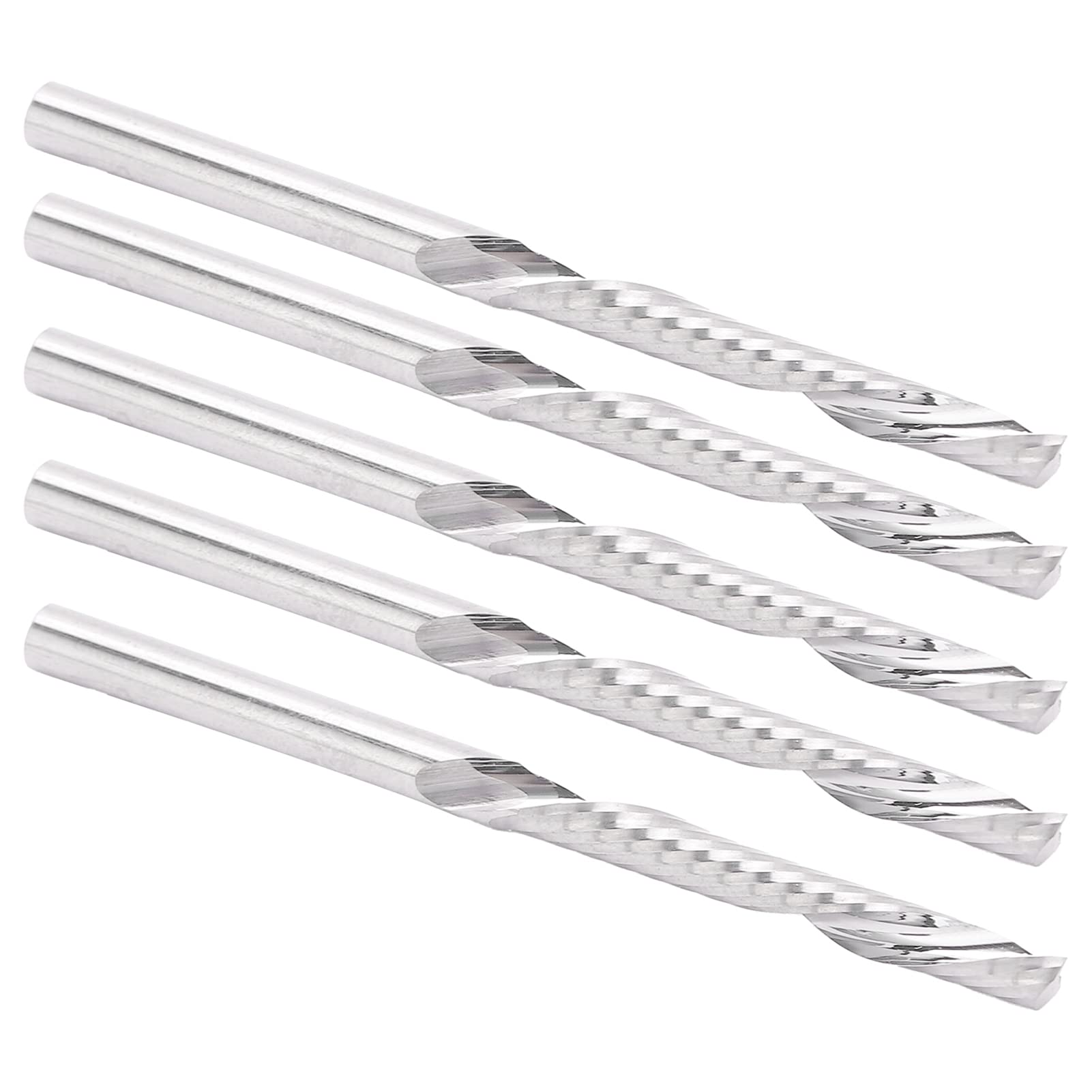 Tungsten Steel Spiral Spiral Single Flete End Mill Set 3,175x3.175x25x50mm rzeźba drewna