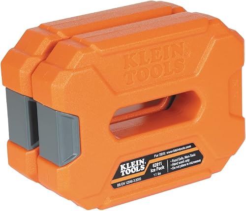 Klein Tools 62811 Bolsas de hielo reutilizables para bolsas refrigeradoras y loncheras, diseño entrelazado, resistente para uso diario, congelación