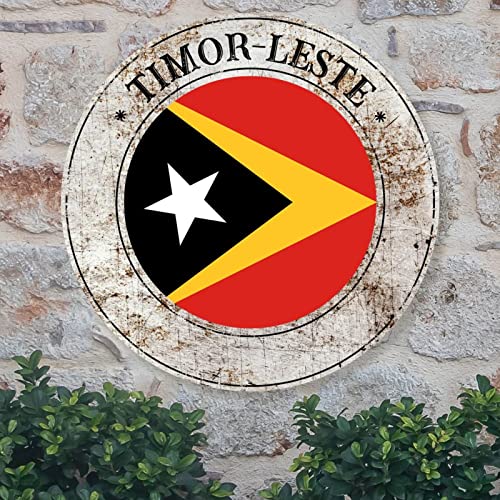 Timor-Leste Metal Sign Timor-Leste Flag Welcome Sign Country City Souvenir...
