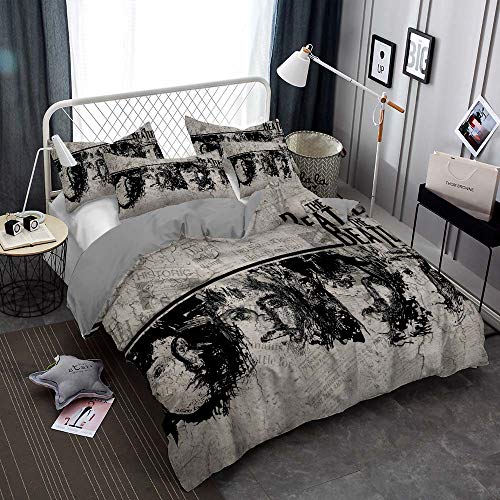 Ensemble De Literie The Beatles 3 Pièces Housse De Couette Housse De Couette avec 2 Taies d’oreiller Super Doux… - Les Beatles, Paul McCartney, John Lennon, RIngo Starr, George Harrison Ensemble De Literie The Beatles 3 Pièces Housse De Couette Housse De Couette avec 2 Taies d'oreiller Super Doux… – Image 4