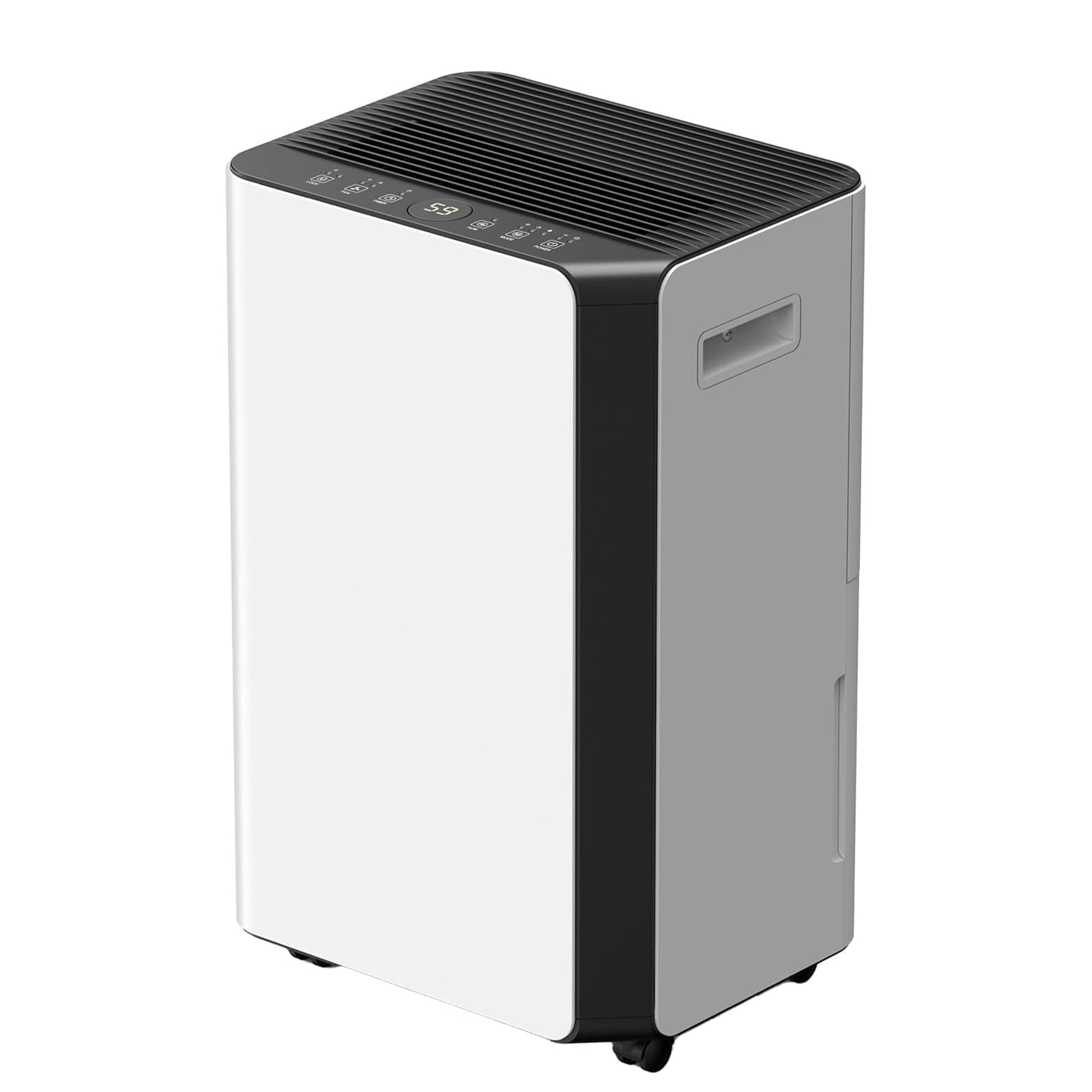 20L/Day Dehumidifiers for Home with Large 4.5L Water Tank, Low Energy Dehumidifier - Digital Humidity Display Control, Continuous Drainage, Sleep Mode & 24H Timer Function