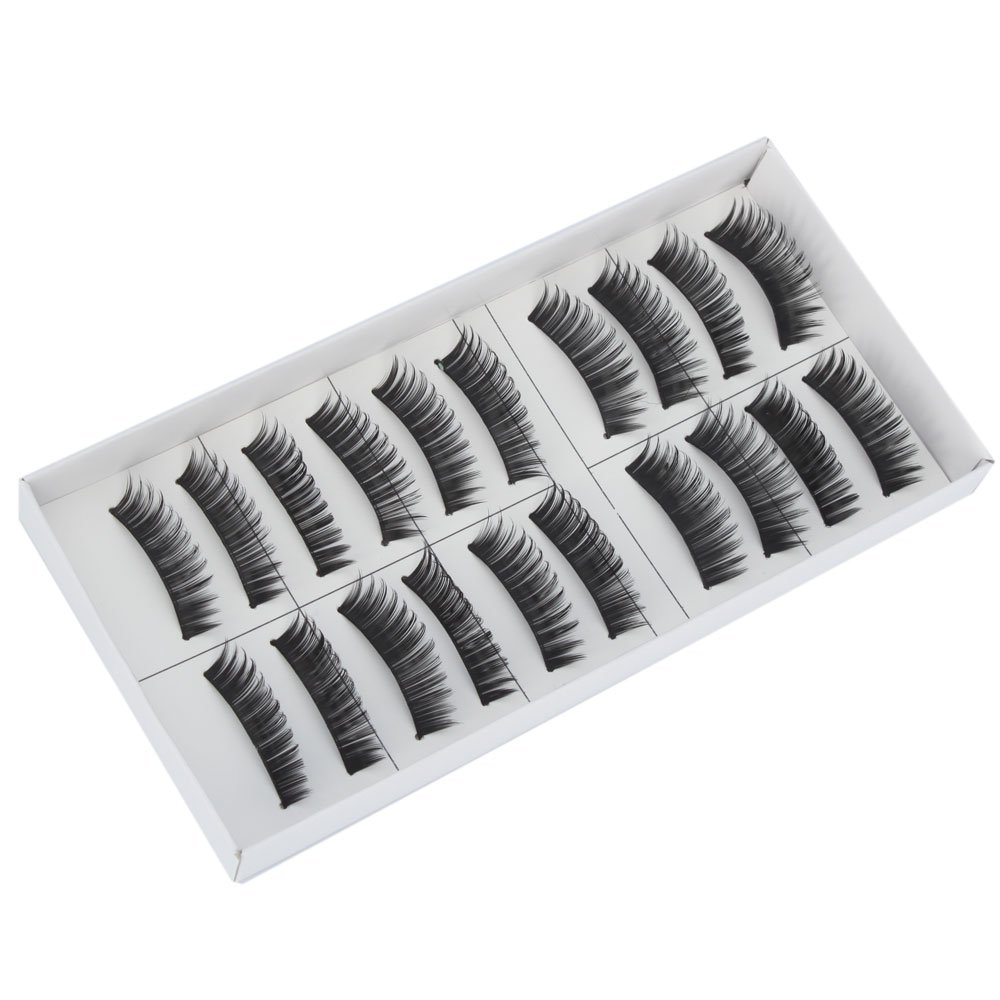 ReNext 40 Pairs of Black Long & Thick Reusable False Eyelashes Fake Eye Lash for Makeup Cosmetic, 4 Kinds of Style