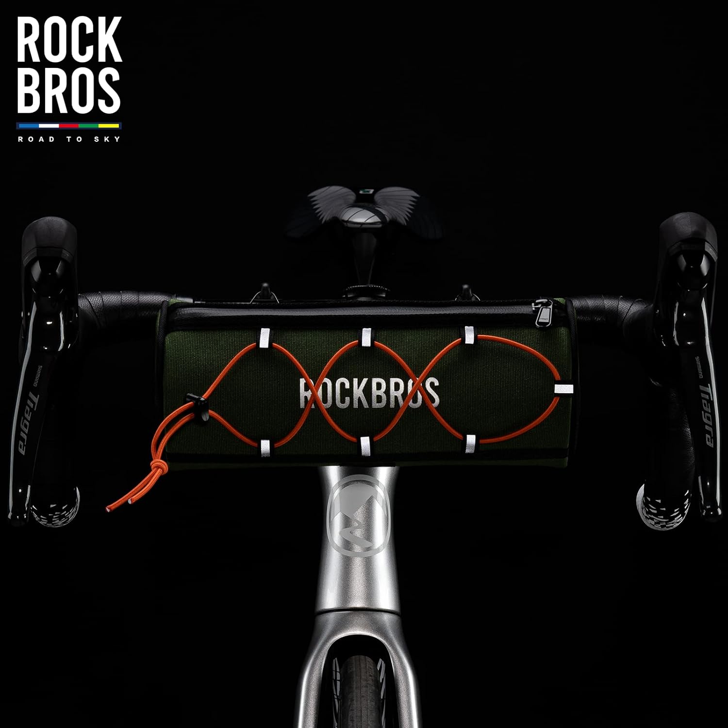 ROCKBROS ROAD TO SKY Bike Handlebar Bag Bicycle Front Bag Bag Storage Bag Lightweight & Sturdy Bicycle Handlebar bag for Road Mountain Bike 2L - Image 6