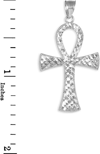 Miniatura 8 de Collar con colgante de cruz egipcia de Ankh de plata de ley 925