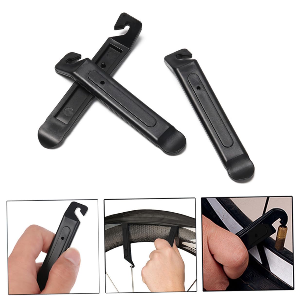 KOMBIUDA Tire Patch Kit with Crowbar and Glue Multifunctional Bike Tire Repair Tool Puncture Includes Tube Patches and Polishing File Essential for Cyclists