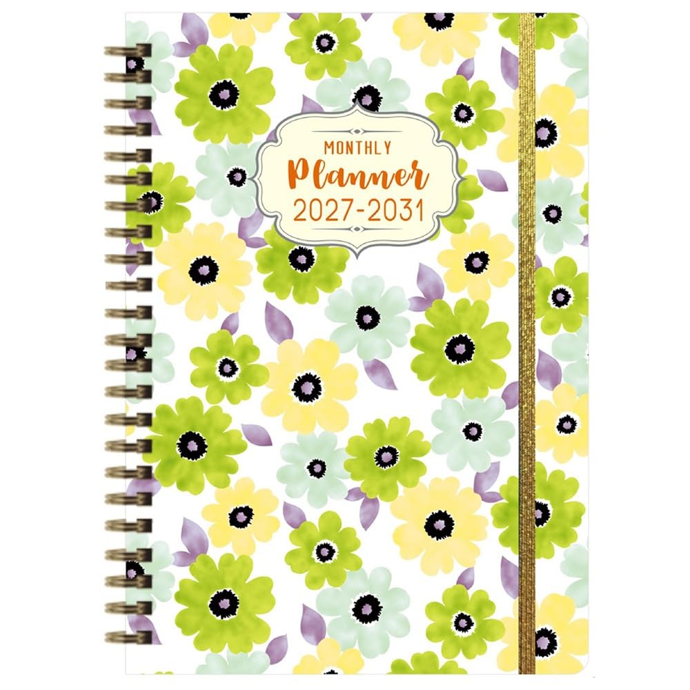 2027-2031 Monthly Planner Notebook: 5 Years Calendar from Jan 2027 - Dec 2031, A5 Monthly Diary Journal Planner(D)