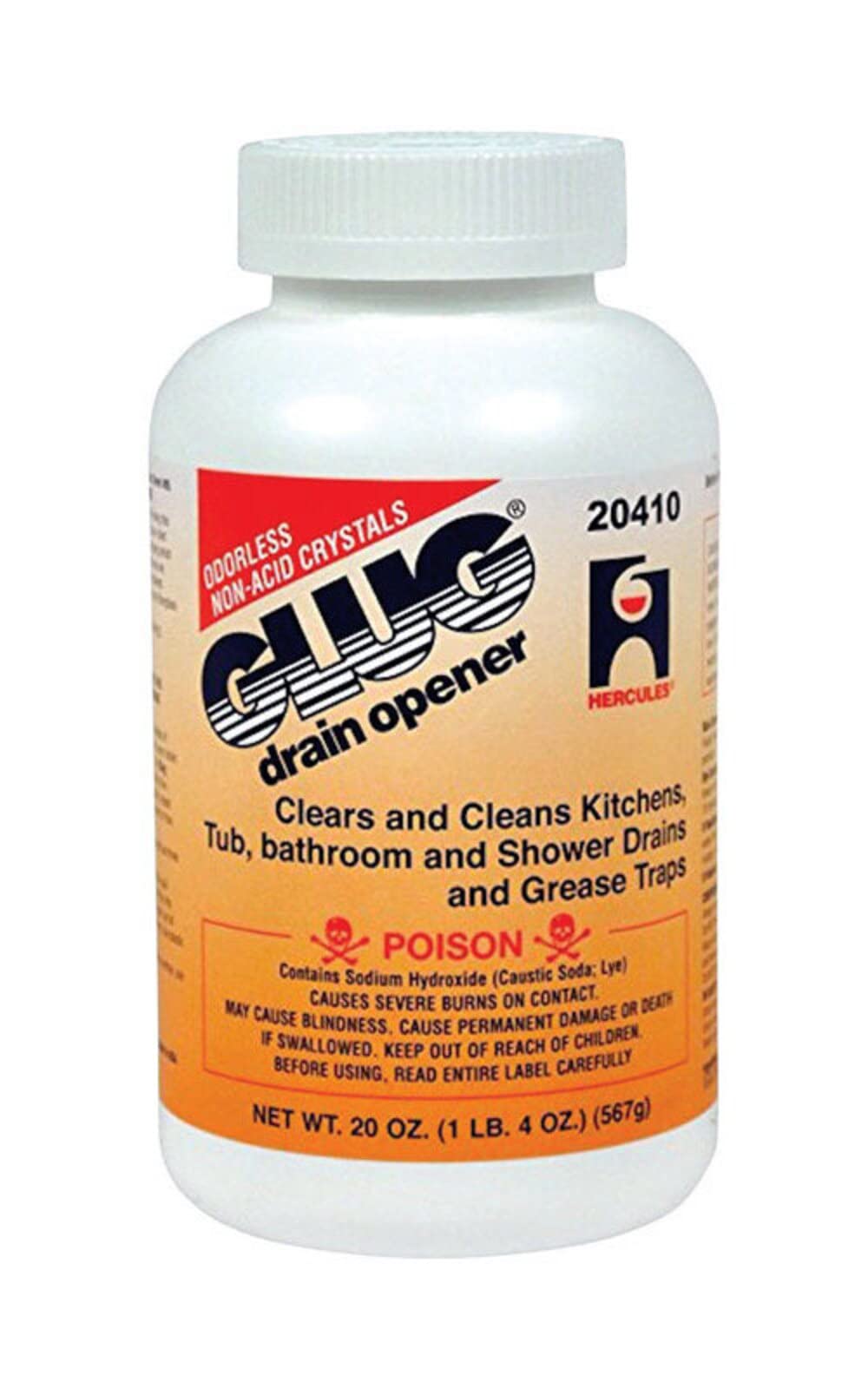 Oatey Hercules Glug Crystal Drain Opener 20 oz. - Case of: 24