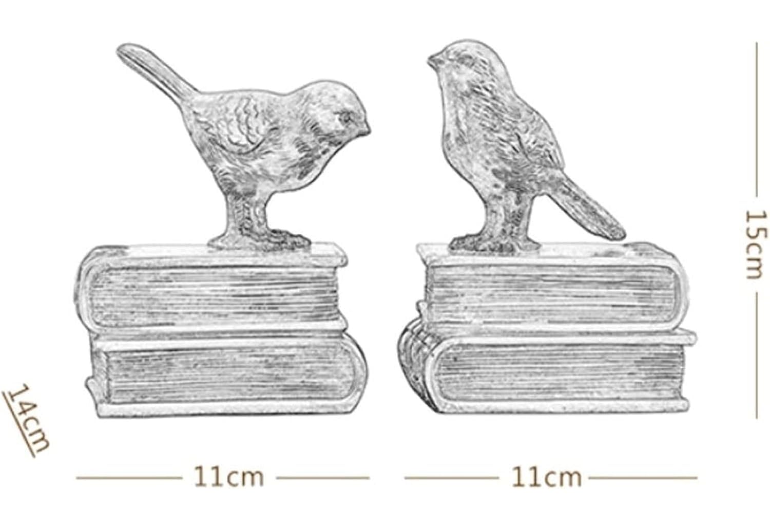 Buchstütze Elegante Buchstützen, Vogel-Buchstützen, rutschfeste Halterung für Bücher, Vintage-Dekor, Buchstütze Schreibtisch Dekorative