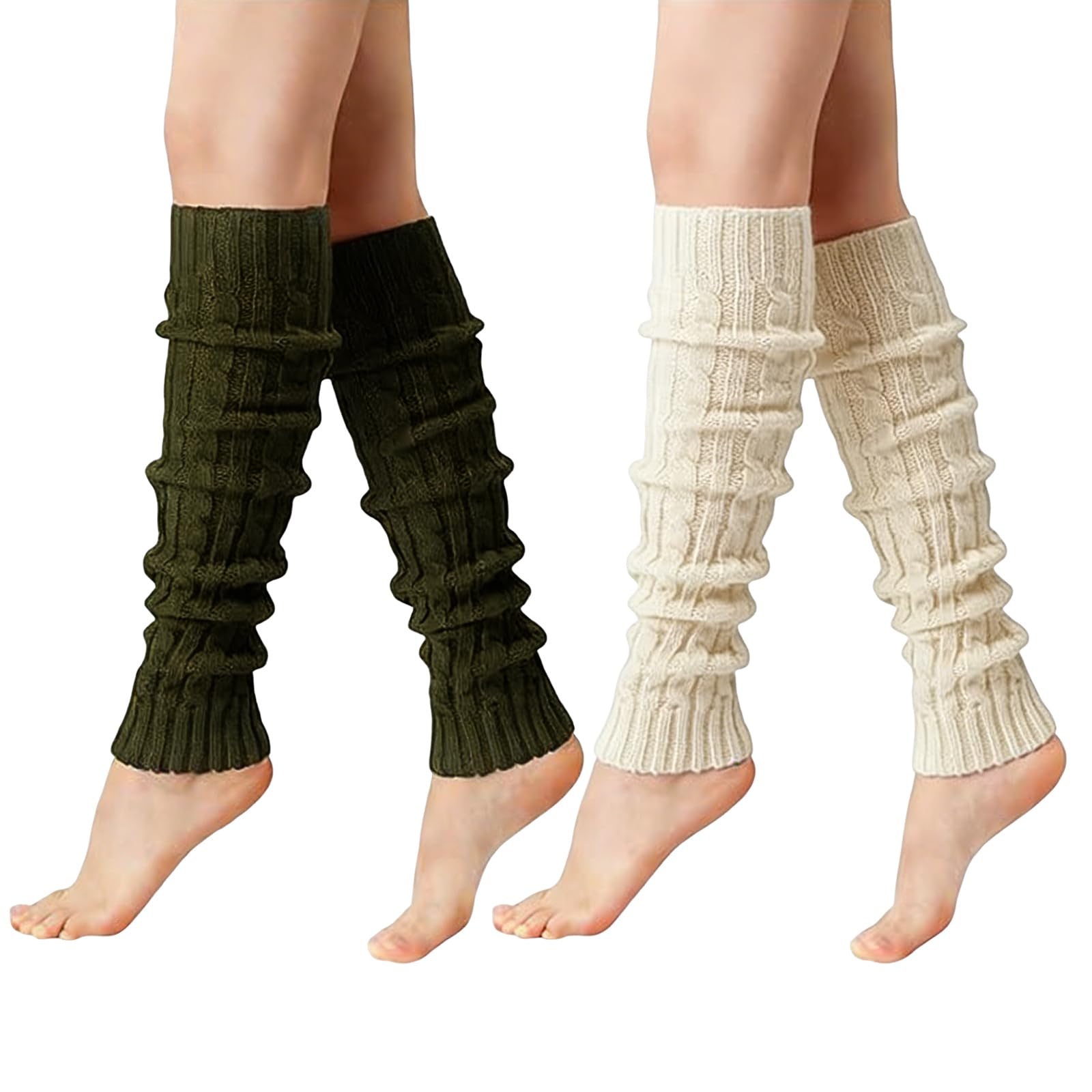 2 Pcs Leg Warmers Y2k Leg Warmers Y2k Accessories Cute Kawaii Cream Legwarmers for Women Winter