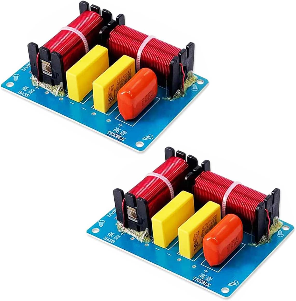 2PCS 180W Speaker Crossover 2 Way High and Low Frequency - Crossover Point 2900Hz for HI-FI Bookshelf, Centre, and Surround Speakers