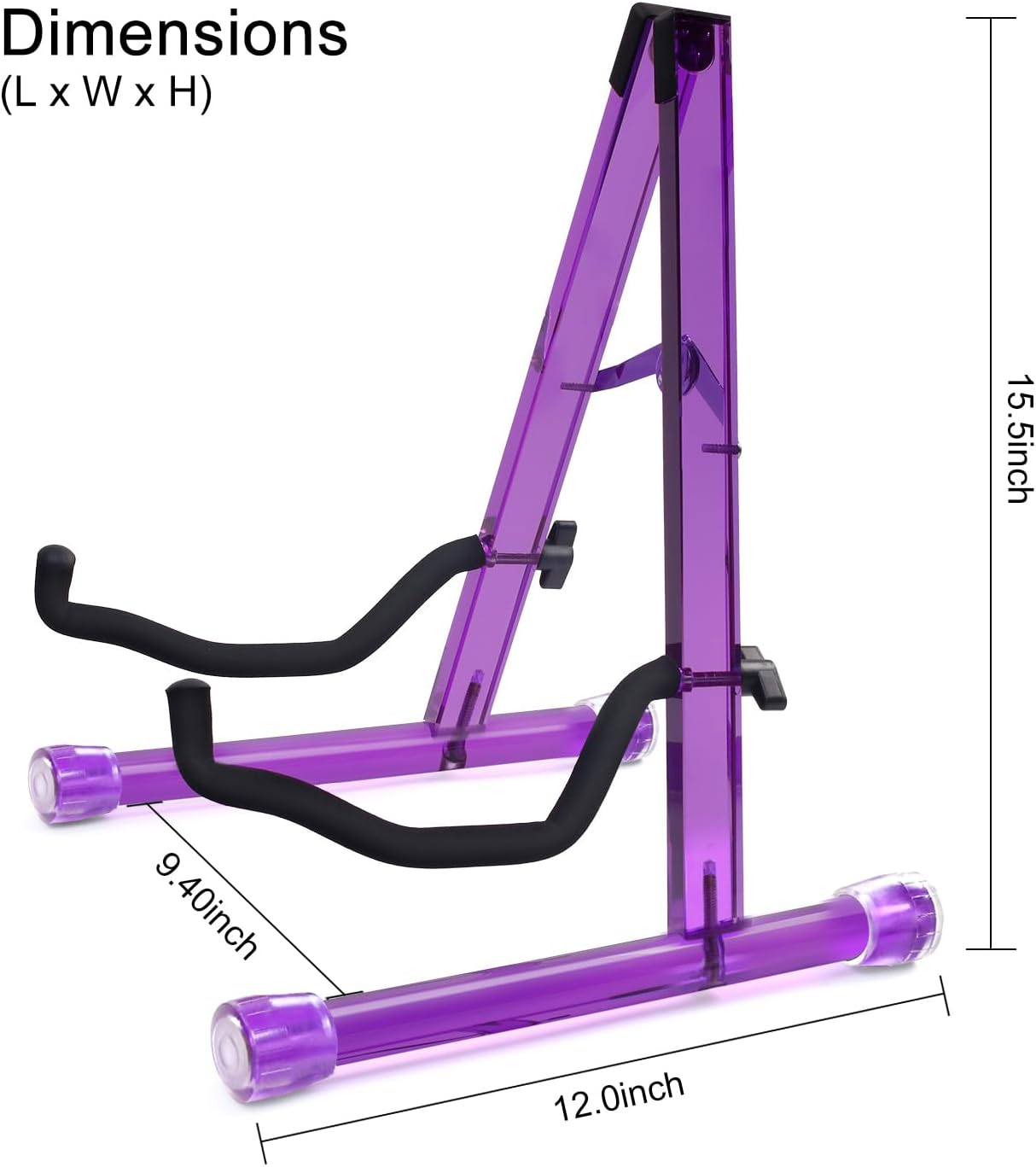 MUSO Guitar Stand,Acoustic Guitar Stand,Acrylic Classical Electric Guitar Stand,Foldable Bass Guitar Stand,Guitar Accessories (Purple, Electric Guitar)