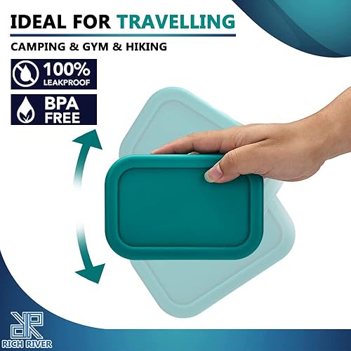 Miniatura 3 de Soporte de jabón de viaje a prueba de fugas con tapa, recipiente de jabón de silicona inastillable y antideslizante, soporte de jabón con capa de