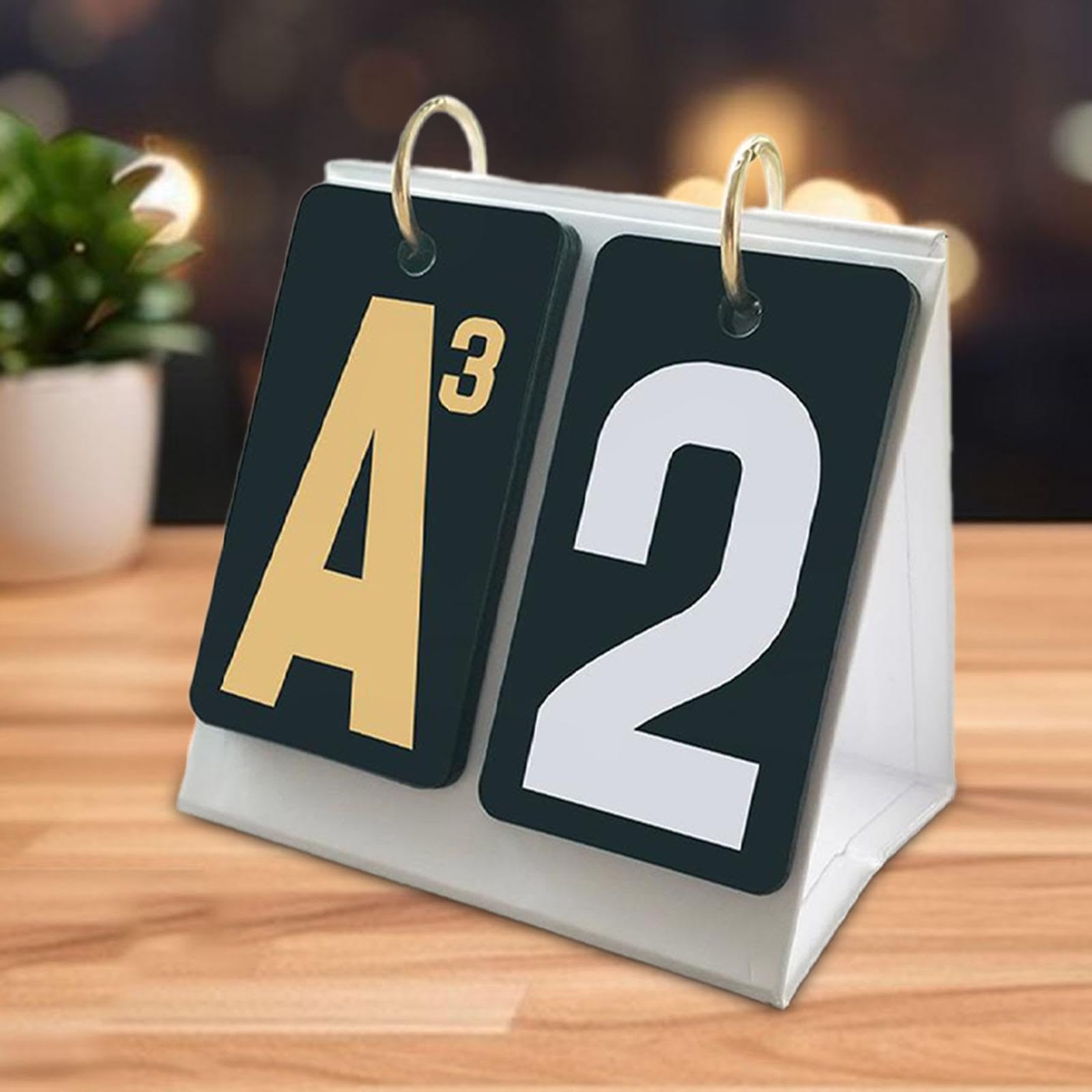 Scoreboard Flip Scoreboard, Punktezähler for Kartennummern Professionelle manuelle Score Flip Cards, Score Flipper,Anzeigetafel