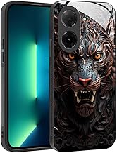 YUXING Xiaomi Redmi A5 4G Case Slim Abstract Geometric Pattern Glass Back Cover Anti Scratch Shockproof Cover (Tiger)