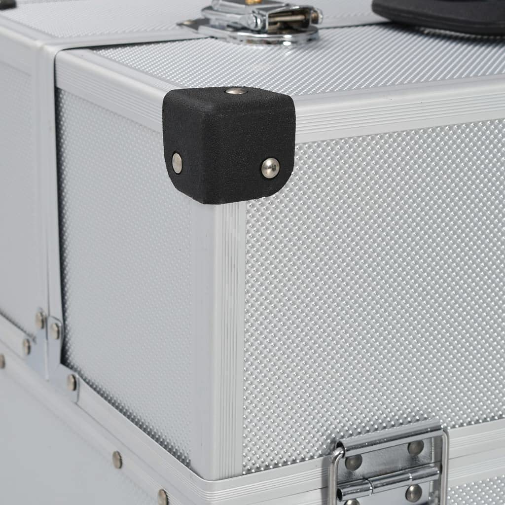 Maletín de herramientas de aluminio estructurado de 38 x 22 cm con 6 compartimentos y parte superior extensible para mantener tus herramientas ordenadas