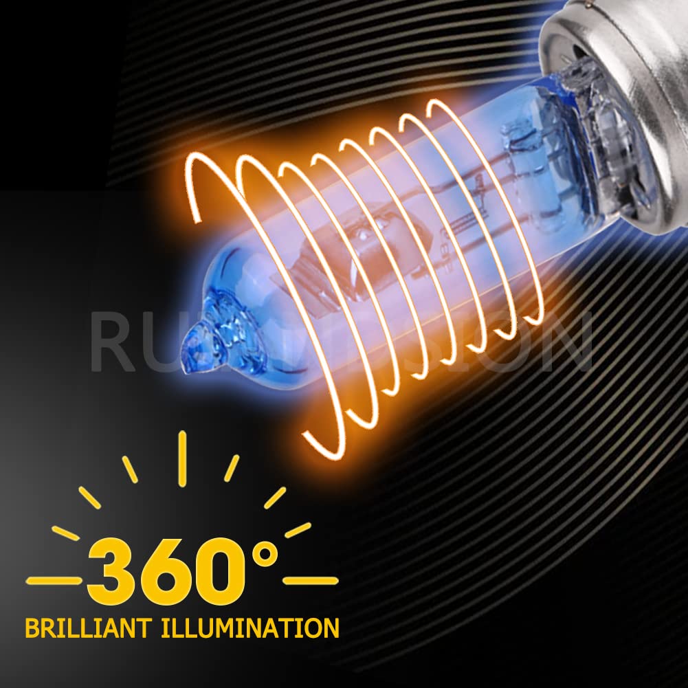 Ruiandsion H15 Halogen Scheinwerferbirnen, H15 12V 15/55W Xenon White Birne Ersatz Scheinwerfer, Packung mit 2