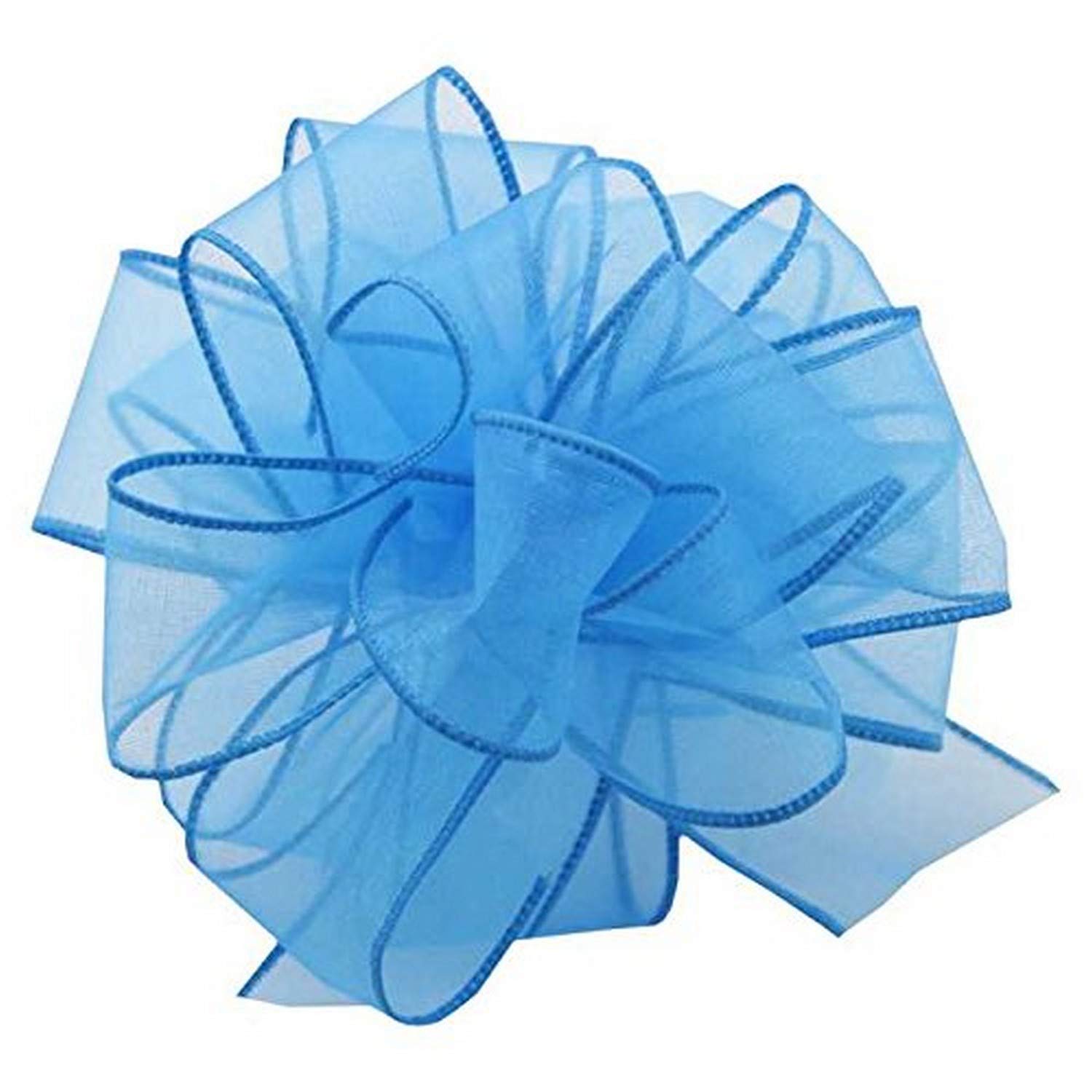 Berwick Iss-009-50-Tut Turquoise Wired Edge Ribbon