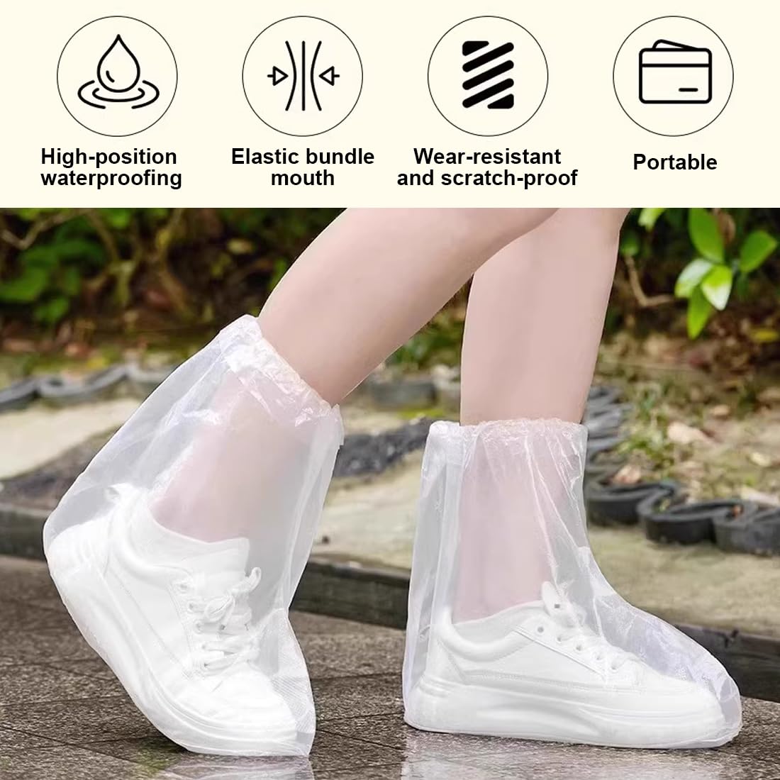Copriscarpe Monouso Impermeabili Antiscivolo USA e Getta per Pioggia Outdoor