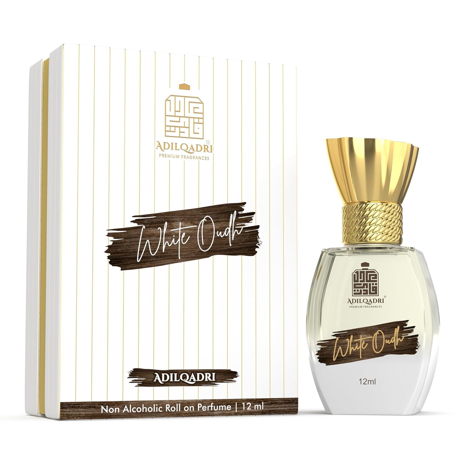 Generic Adil-qadri White Oudh Strong Masculine Non Alcoholic Roll-on Attar Perfume Long Lasting Fragrance Natural Distiled for All Occasions (White Oudh 12 Ml/0.4 Fl Oz)
