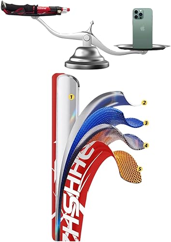 Miniatura 4 de Bastón de senderismo de aluminio  Bastón plegable ultraligero para senderismo con cerraduras de giro rápido ajustables y bolsa de almacenamiento,