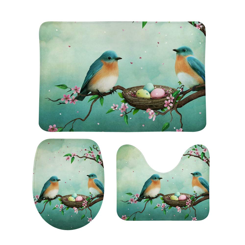 Tapis de bain antidérapants intérieur extérieur absorption d'eau cuisine bleu