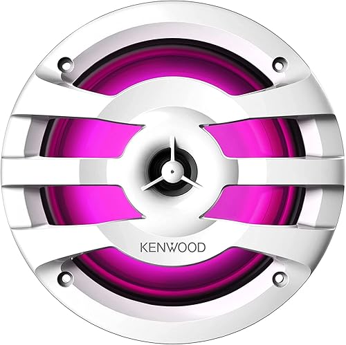 Miniatura 3 de Kenwood KFC-1673MRWL - Altavoces marinos de 2 vías de 6-1/2 pulgadas con rejillas (par) | Luces LED integradas (blanco)