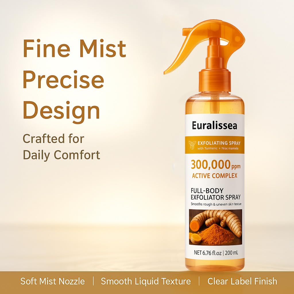 Peel Shot Body & Face Turmeric Mist – Botanical Exfoliating & Skin Comfort Spray for Smooth, Radiant, and Supple Feel 200mL - Image 3