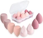 Makeup Sponge Set,Beauty Foundation Blending Sponge,Flawless for Liquid,Cream,Powder,Dry & Wet Beauty Sponge for Make Up (8Pcs-Pink)