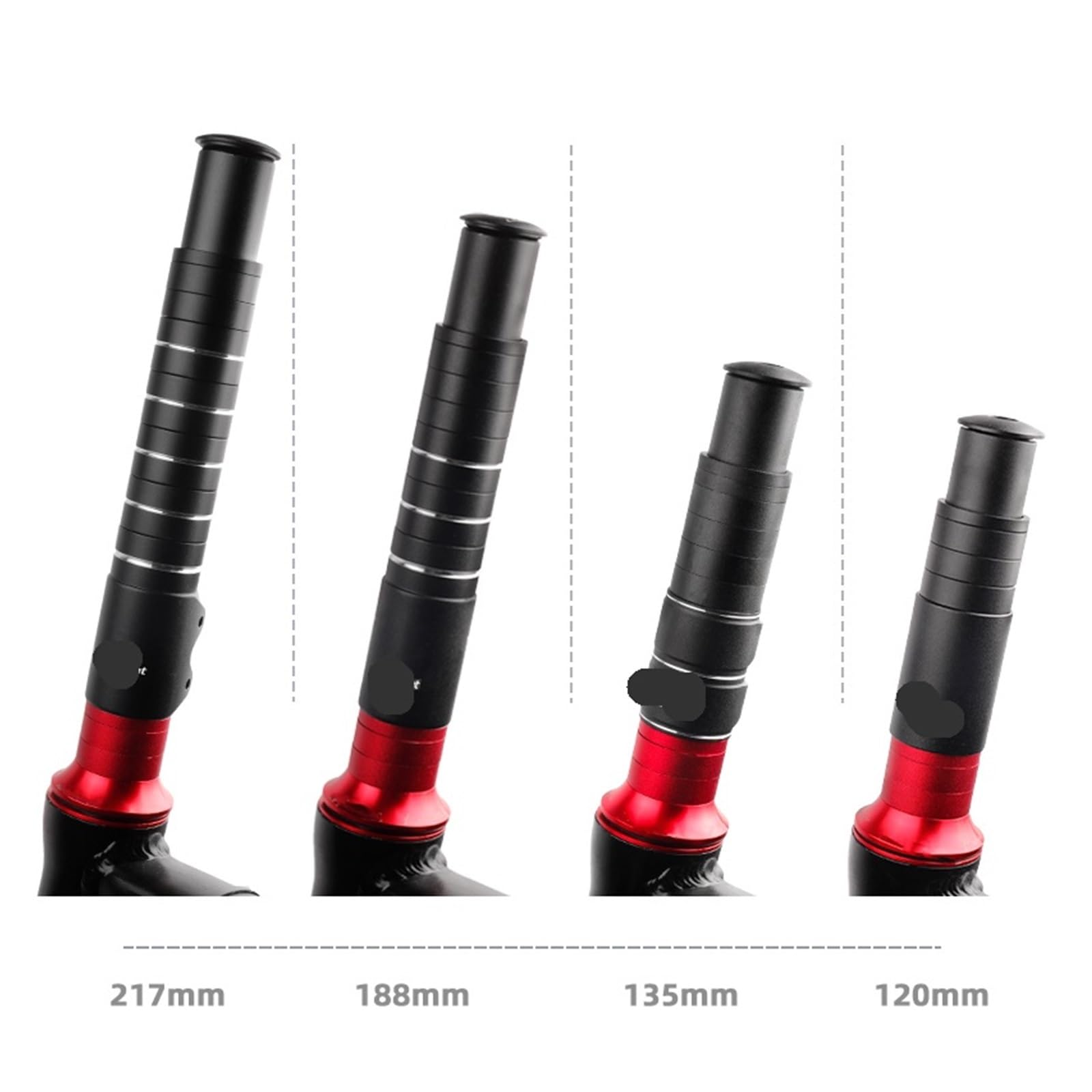 Prolunga dell'attacco Manubrio Prolunga for Altezza Stelo Forcella for Bicicletta Manubrio Adattatore for Rialzo Distanziatore in Lega di Alluminio Accessori for Ciclo 100mm 28,6mm