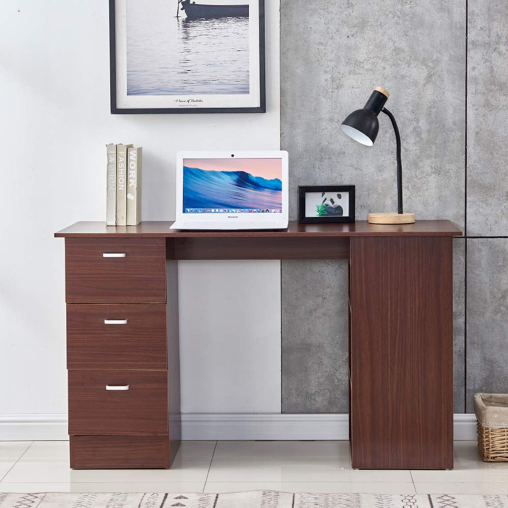 Buy Sanery Modern Design Computer Desk, Wooden Writing Table with 3