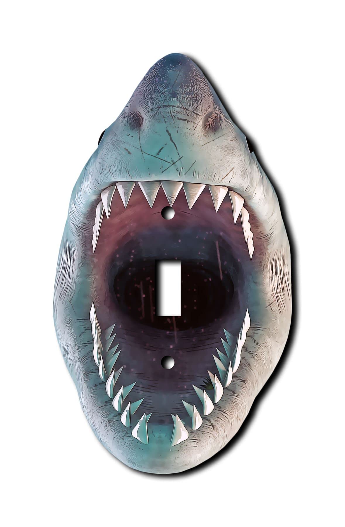 Off The Wall Plates - Great White Shark Jaws - Single Gang Light Switch