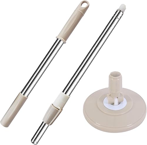 Midremer Mango de repuesto para trapeador giratorio, 49 pulgadas, 360 grados, telescópico de repuesto con disco de plástico reforzado para sistema disponible en Yaxa Costa Rica