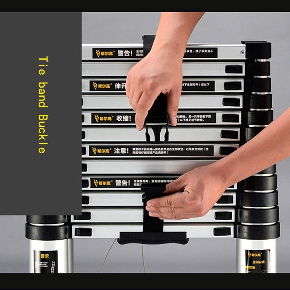 Extension Ladder, Non-Slip Pedal, Aluminum Folding Portable Ladder, Suitable for Home Office Loft Straight Ladder, Maximum Load Capacity 330 Pounds (Size : 2M(6.5FT))