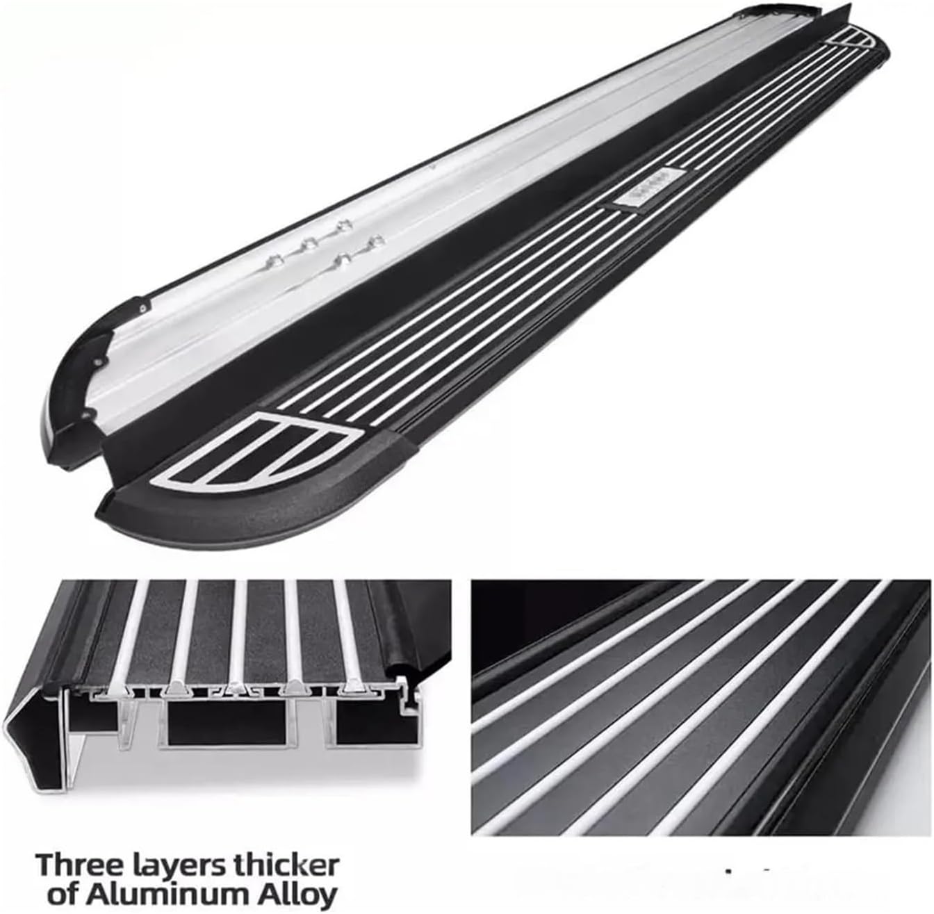 2pcs Compatible with Ford ecosport 2013-2020 Running Boards Side Steps Nerf Bar Aluminium (with Brackets)