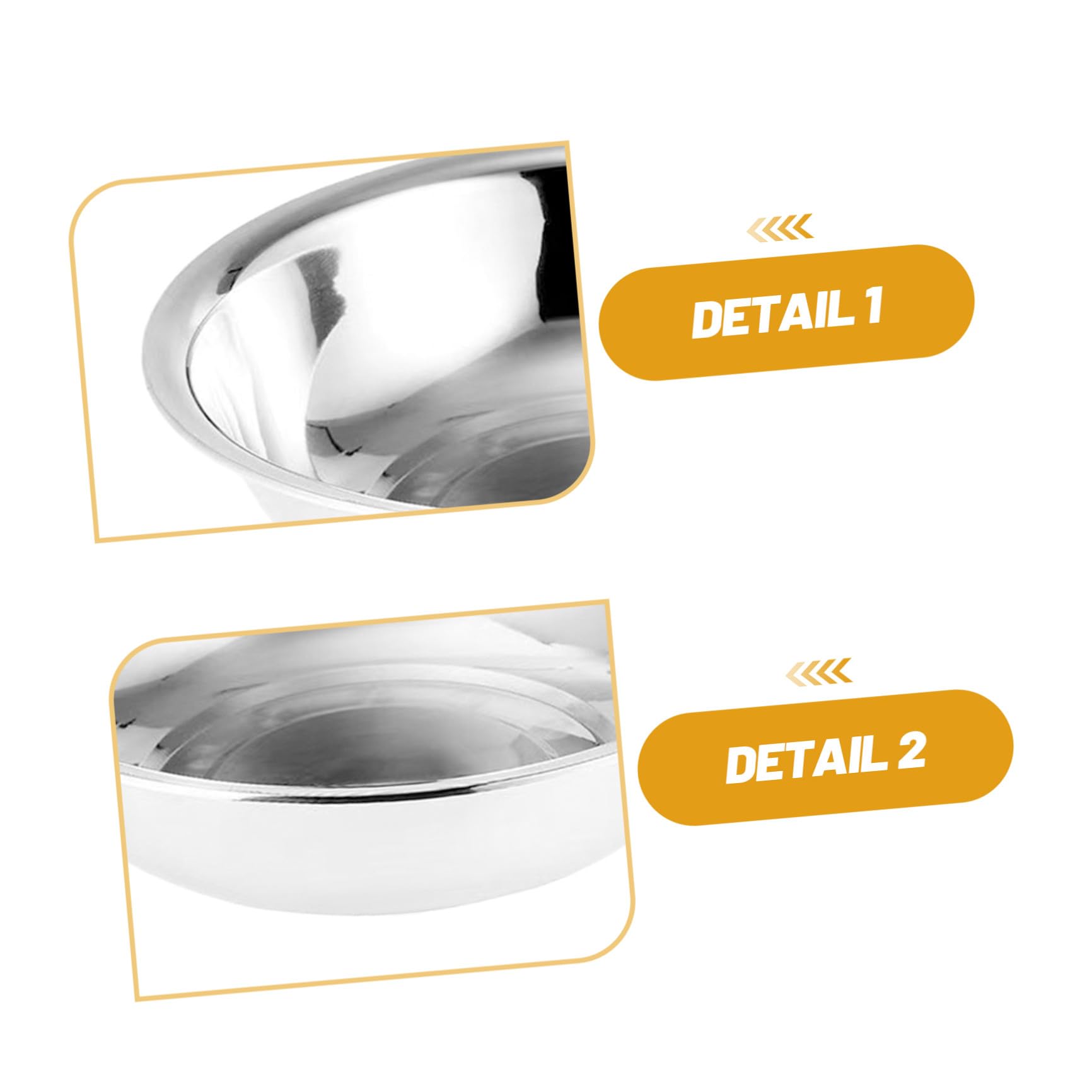 Uonlytech Ciotola in Acciaio Inox Grande per Lavare Verdure e Mescolare Impasti Vasca Spessa 36 CM per Uso Domestico Cucina