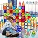 MAGBLOCK Magnetic Tiles Building Blocks 130 Pcs Magnet Tiles for Kids Ages 4-8 Magnetic Toys for Boys and Girls Ages 8-10