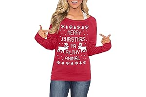 Unleash the Christmas Spirit with Our Charming Women's Ugly Christmas Sweatshirt!
