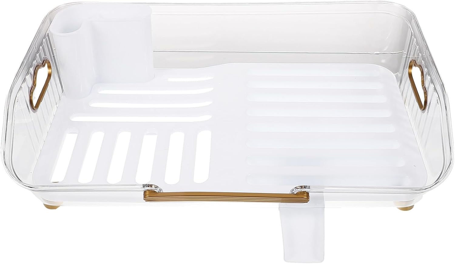 SUPVOX Dish Drying Rack and Dish Drainer Rack Plastic Bowl and Plate Holder with Drain for Kitchen Sink Counter Organization