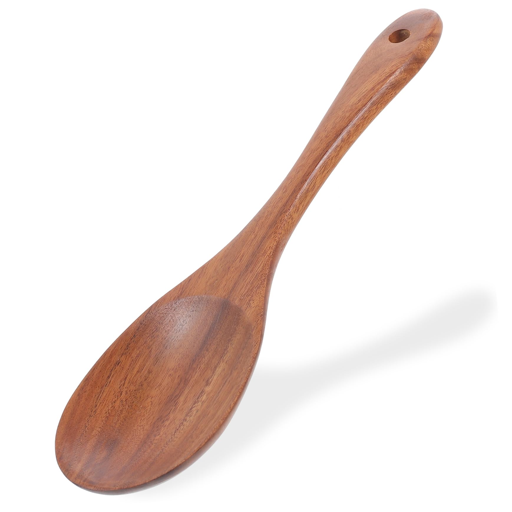 CIYODO Acacia Wood Salad Spoon Spoons Pasta Salad Pasta Server Rice Serving Paddle Salad Serving Utensils Ramen Spoon Kitchen Ladle Rice Server Spoon Fruit Spoon Salad Servers Salad Mixes
