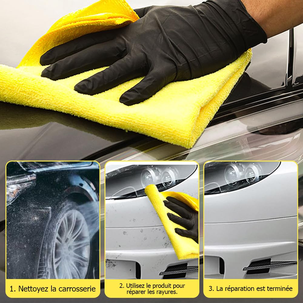 Efface Rayure Profonde Voiture, 2026 Nouve Produit Efface Rayure Voitures Car Scratch Remover Avec Eponge, Modèle Crème de réparation Rayures Voiture Efface Rayures Anti-Rayures Pâte Réparation (1Pcs) - 3